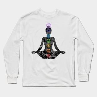 Meditating woman Long Sleeve T-Shirt